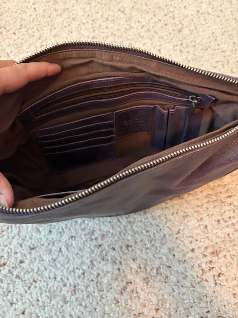 Latico leather crossbody - Eggplant - Picture 2 of 3